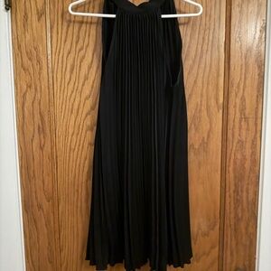 Elegant Black Pleated Dress